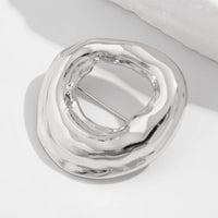 Thumbnail for Gold Silver Tone Irregular Hoop Pin Brooch - ArtGalleryZen