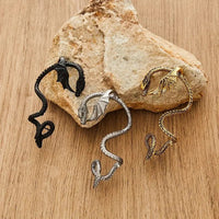 Thumbnail for Gothic Antique Dragon Ear Cuff Climber Crawler Wrap Earring - ArtGalleryZen