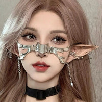 Thumbnail for Gothic Hip Hop Glamorous Metallic Face Mask - ArtGalleryZen