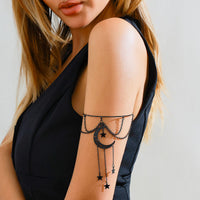 Thumbnail for Gothic Layered Moon Star Tassel Arm Cuff - ArtGalleryZen