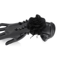 Thumbnail for Gothic Velvet Rose Crystal Tassel Lace Bracelet - ArtGalleryZen