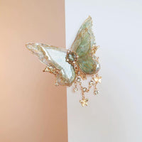 Thumbnail for Gradient Double - Layer Butterfly Rhinestone Tassel Resin Hair Clip - ArtGalleryZen
