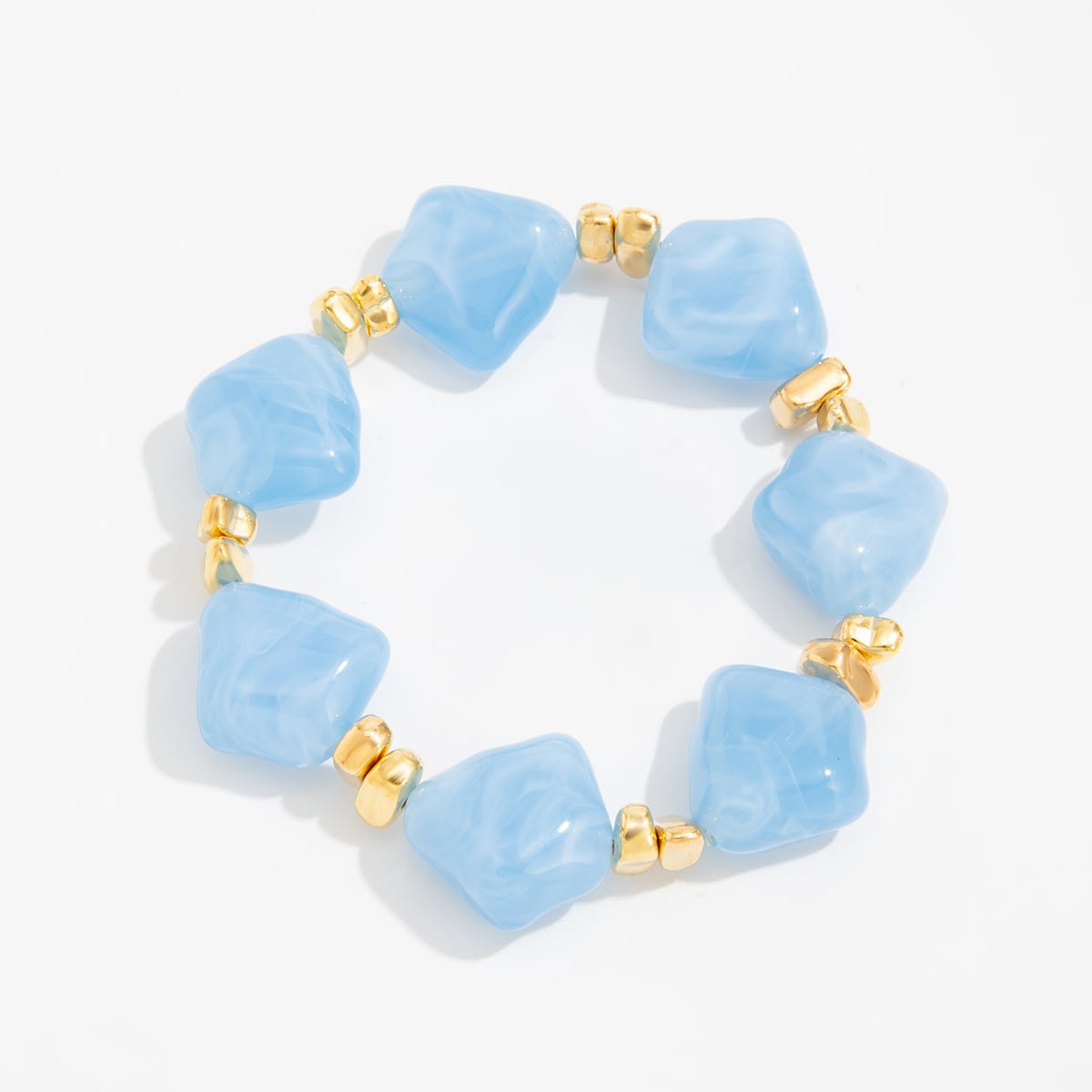 Gradient Irregular Resin Beaded Necklace Bracelet - ArtGalleryZen