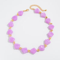 Thumbnail for Gradient Irregular Resin Beaded Necklace Bracelet - ArtGalleryZen