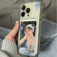 Thumbnail for Gradient Transparent Kpop Photocard Polaroid iPhone Case - ArtGalleryZen