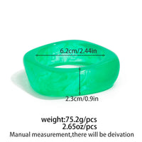 Thumbnail for Green Silver Foil Square Resin Bangle Bracelet - ArtGalleryZen
