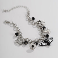 Thumbnail for Halloween Crystal Tassel Bat Spider Fangs Pendant Bracelet - ArtGalleryZen
