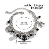 Thumbnail for Halloween Crystal Tassel Bat Spider Fangs Pendant Bracelet - ArtGalleryZen