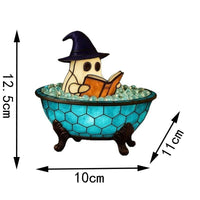 Thumbnail for Halloween Ghost Bubble Bath Tiffany Lamp Night Light - ArtGalleryZen