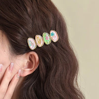 Thumbnail for Handmade Baroque Sweet Floral Amber Hair Clip - ArtGalleryZen