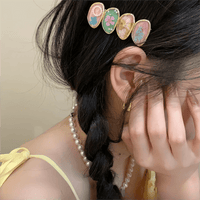 Thumbnail for Handmade Baroque Sweet Floral Amber Hair Clip - ArtGalleryZen