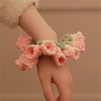 Thumbnail for Handmade Crochet Lily Of The Valley Chignon Hair Band - ArtGalleryZen