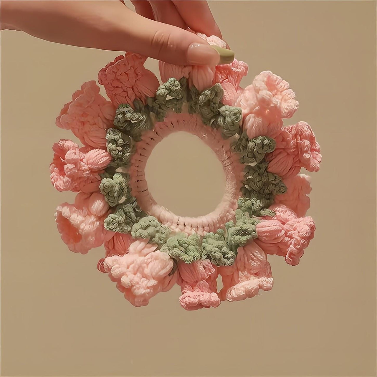 Handmade Crochet Lily Of The Valley Chignon Hair Band - ArtGalleryZen