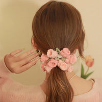 Thumbnail for Handmade Crochet Lily Of The Valley Chignon Hair Band - ArtGalleryZen