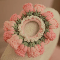 Thumbnail for Handmade Crochet Lily Of The Valley Chignon Hair Band - ArtGalleryZen