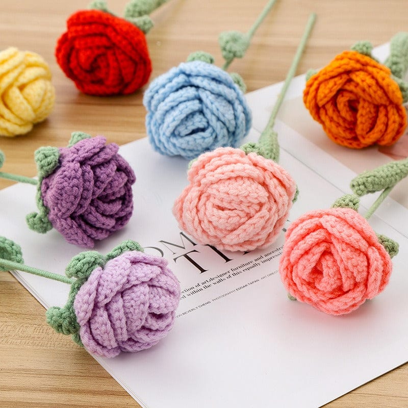 Handmade Crochet Rose Flower - ArtGalleryZen