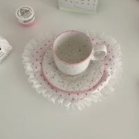 Thumbnail for Handmade Heart Lace Fabric Removable Pillow Coaster - ArtGalleryZen