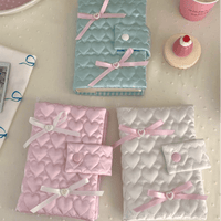 Thumbnail for Handmade Heart Satin Bowknot A6 Fabric Book Cover - ArtGalleryZen