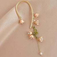Thumbnail for Handmade Lily Of The Valley Dangle Ear Wrap Earrings - ArtGalleryZen
