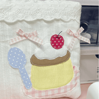 Thumbnail for Handmade Pudding Dessert A6 B6 A5 Fabric Book Cover - ArtGalleryZen