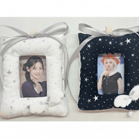 Thumbnail for Handmade Wing Star Fabric Photocard Holder Keychain Kpop Card Display - ArtGalleryZen