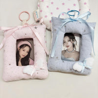 Thumbnail for Handmade Wing Star Fabric Photocard Holder Keychain Kpop Card Display - ArtGalleryZen