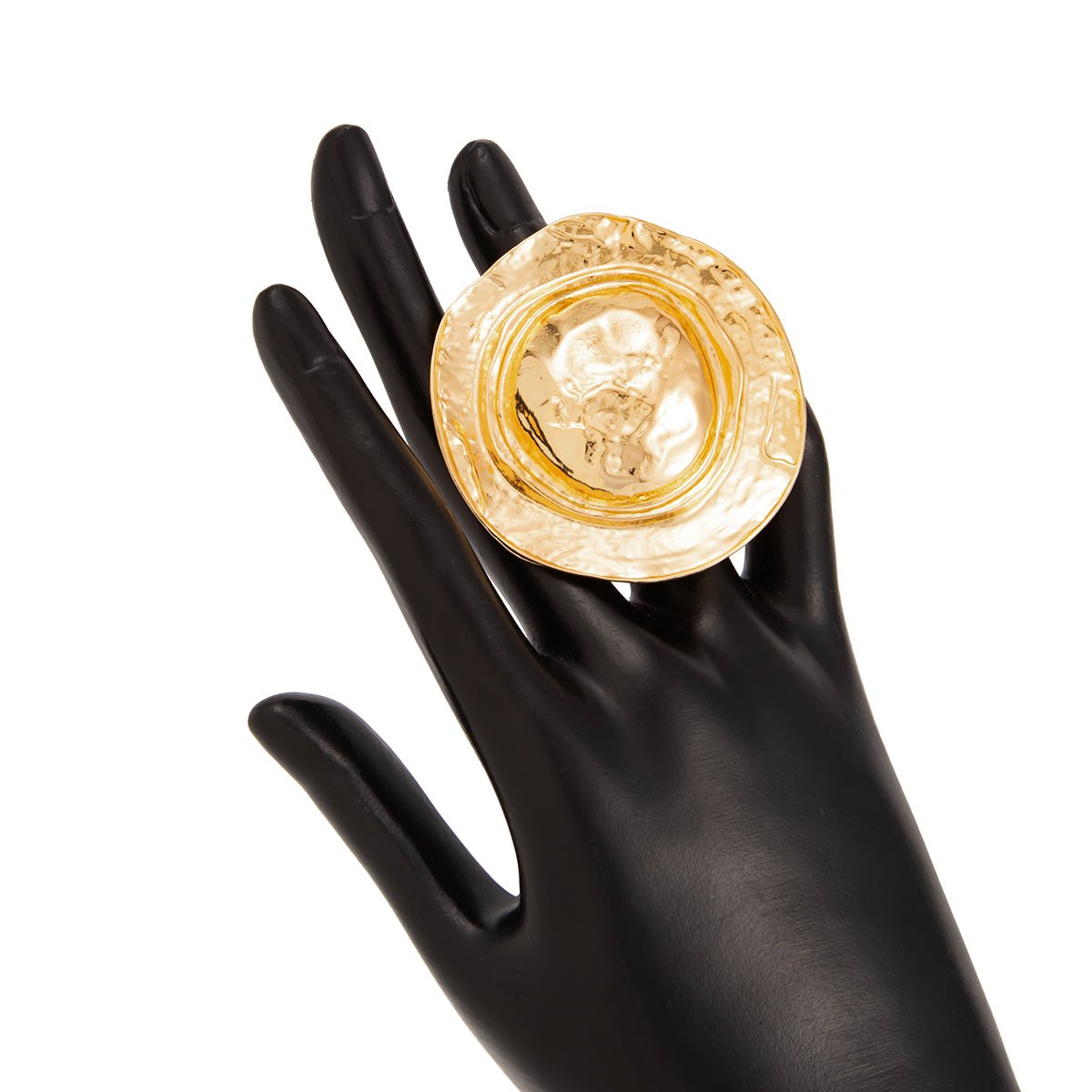 Hat Shaped Ring - Gold Silver Tone Statement Jewelry for Women - ArtGalleryZen