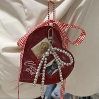 Thumbnail for Heart Couples Keychain Kpop Photocard Holder - ArtGalleryZen