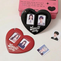 Thumbnail for Heart Couples Keychain Kpop Photocard Holder - ArtGalleryZen