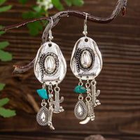 Thumbnail for Hippie Cowboy Hat Turquoise Boot Cactus Dangle Earrings - ArtGalleryZen
