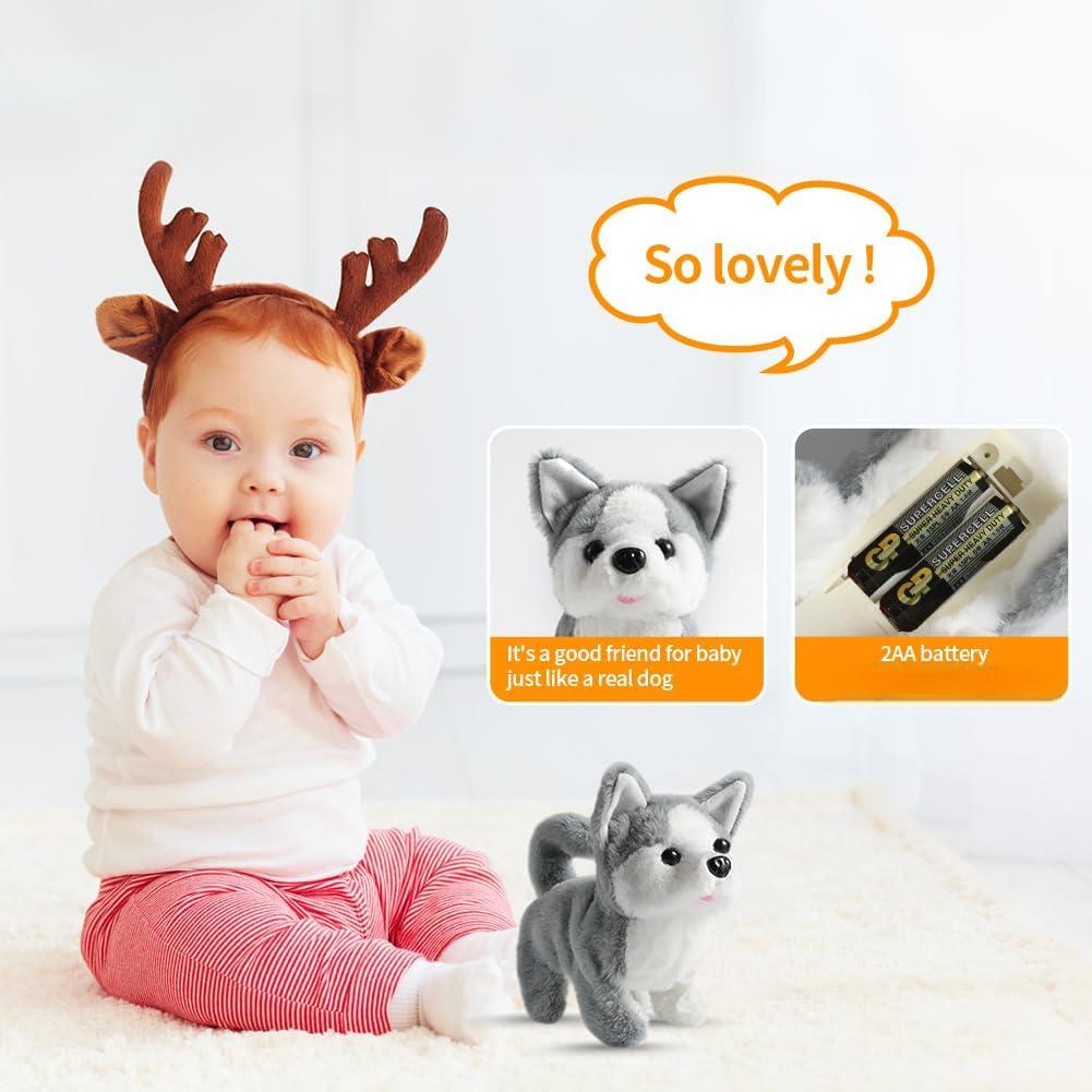 Interactive Plush Puppy Toy - Walking Barking Electronic Pet Dog - ArtGalleryZen