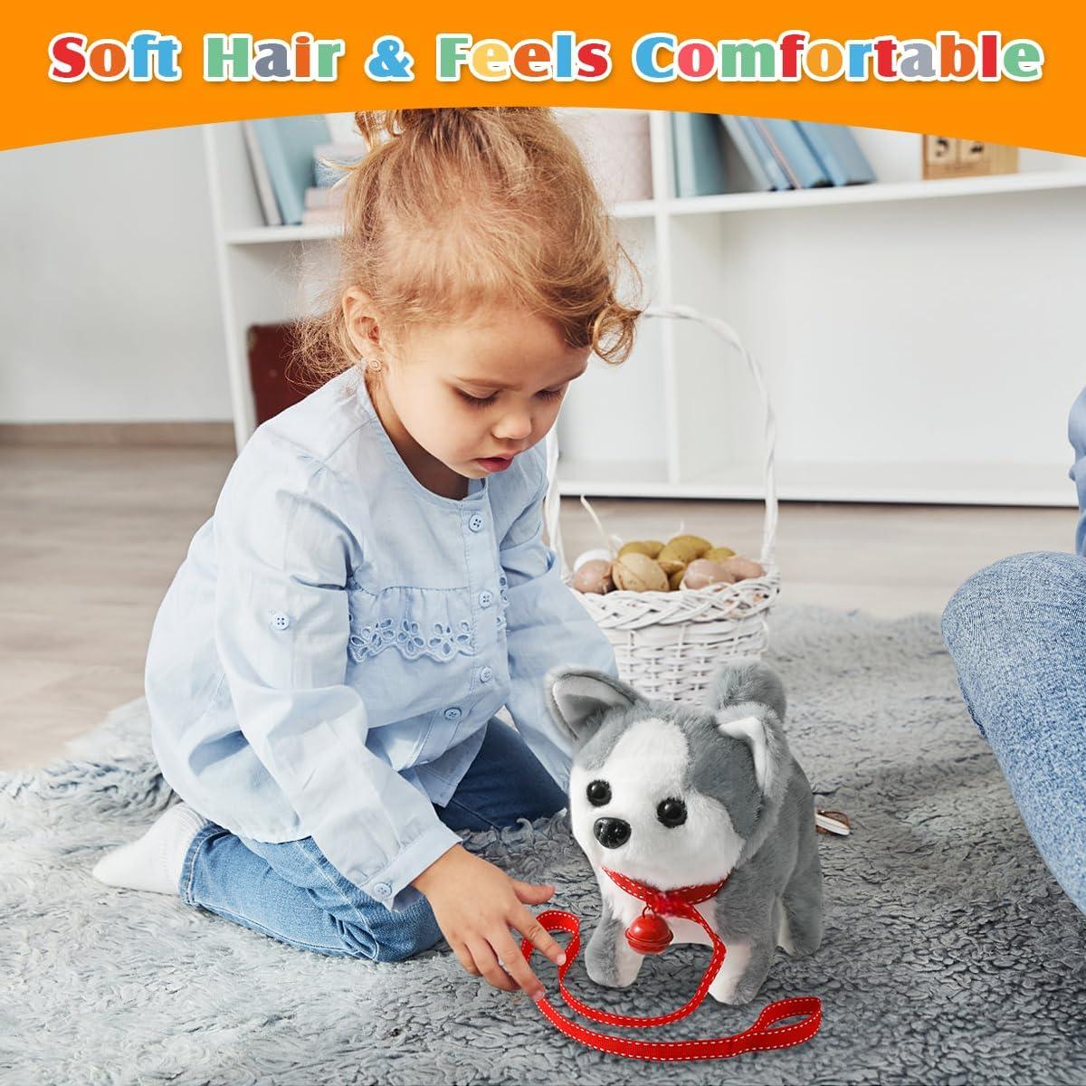 Interactive Plush Puppy Toy - Walking Barking Electronic Pet Dog - ArtGalleryZen