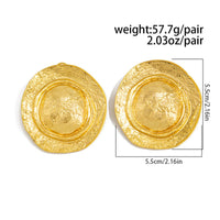 Thumbnail for Irregular Chunky Round Disk Stud Earrings - ArtGalleryZen