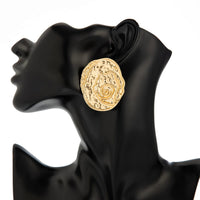 Thumbnail for Irregular Chunky Textured Oval Stud Earrings - ArtGalleryZen