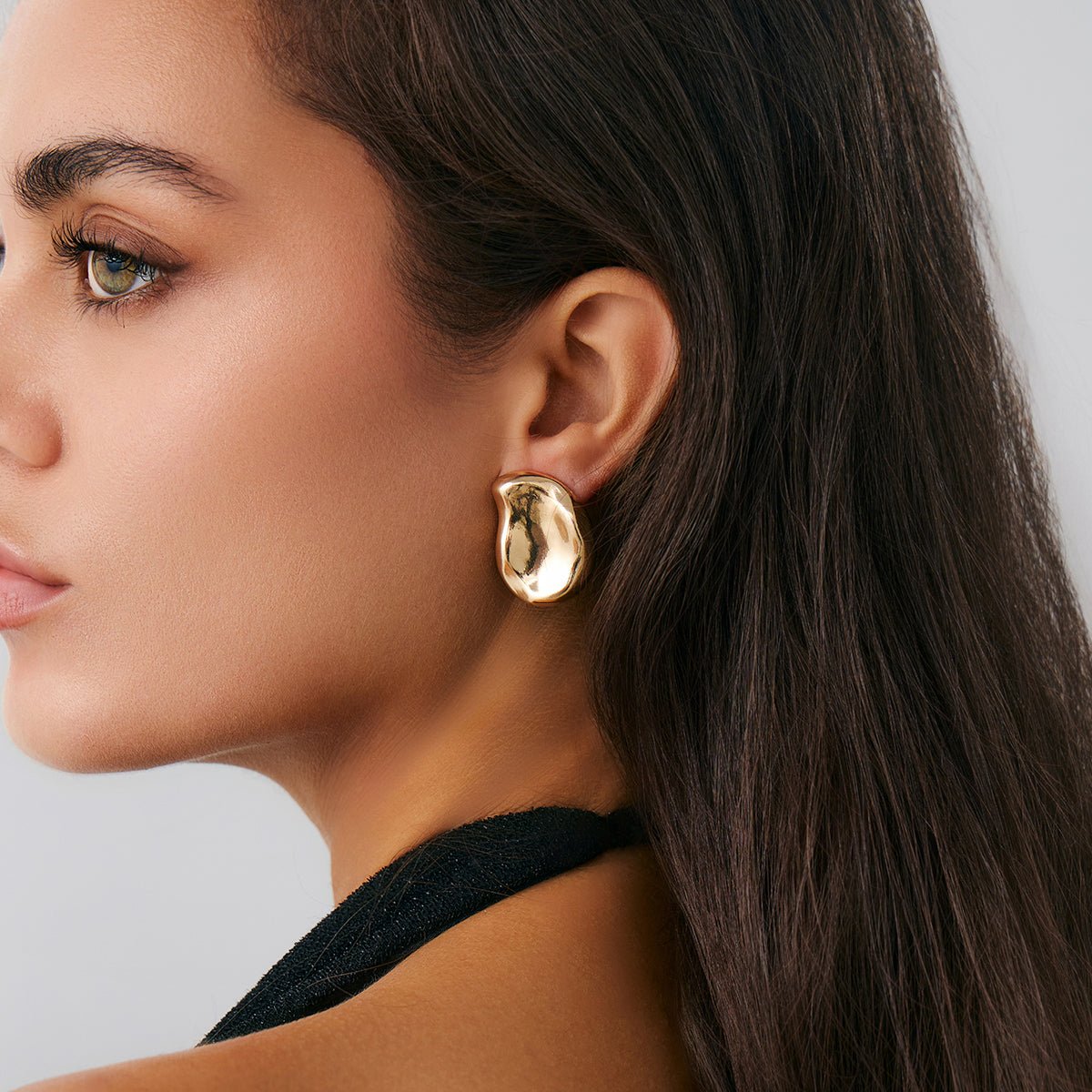 Irregular Glossy Waterdrop Stud Earrings - ArtGalleryZen