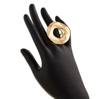 Thumbnail for Irregular Gold Silver Plated Chunky Hoop Ring - ArtGalleryZen