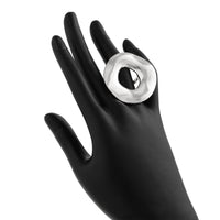 Thumbnail for Irregular Gold Silver Plated Chunky Hoop Ring - ArtGalleryZen