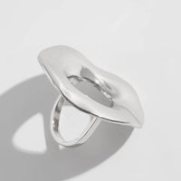 Thumbnail for Irregular Gold Silver Plated Chunky Hoop Ring - ArtGalleryZen