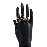 Thumbnail for Irregular Gold Silver Plated Flow Waterdrop Ring Set - ArtGalleryZen