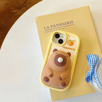 Thumbnail for Kawaii 3D Capybara Blowing Bubbles iPhone Case - ArtGalleryZen