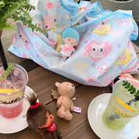 Thumbnail for Kawaii Angel Kitten Bear Portable Folding Shoulder Bag - ArtGalleryZen