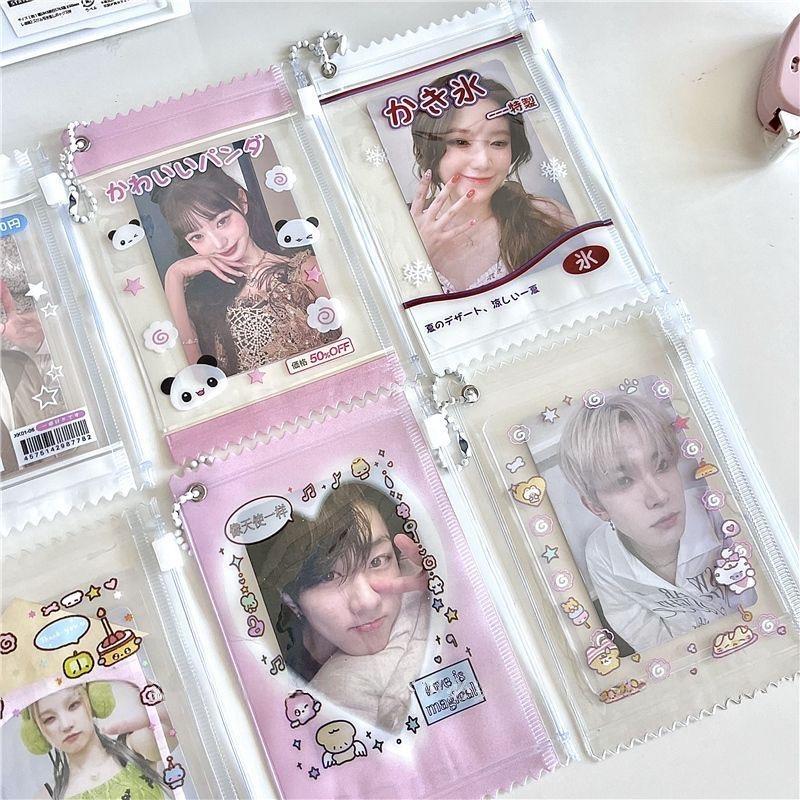 Kawaii Animal Candy Bag Photocard Holder Keychain - PVC Card Case - ArtGalleryZen