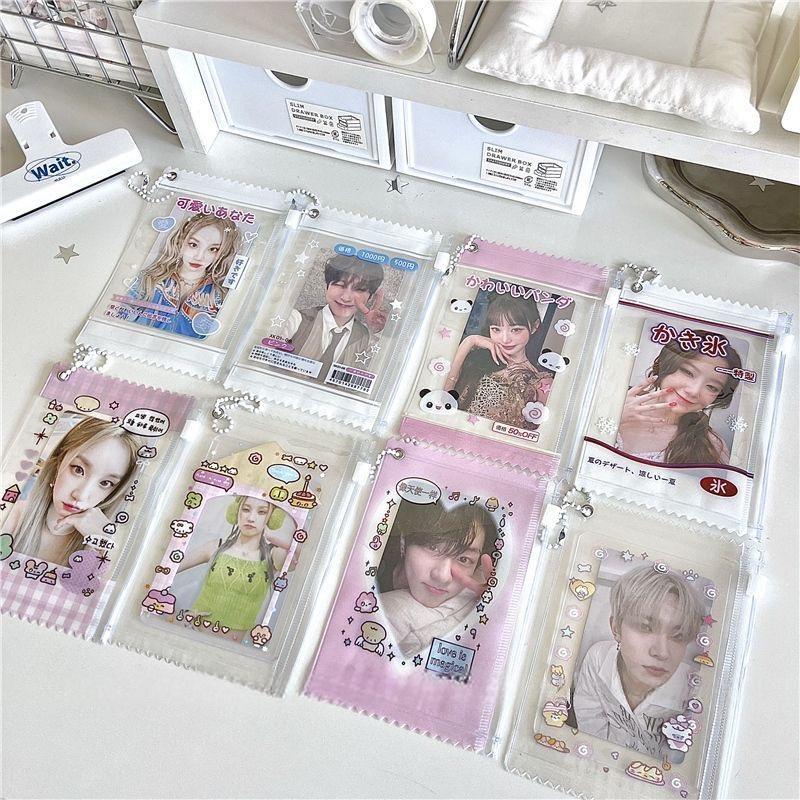 Kawaii Animal Candy Bag Photocard Holder Keychain - PVC Card Case - ArtGalleryZen