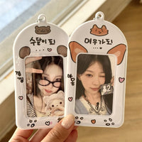 Thumbnail for Kawaii Animal Photocard Holder Keychain - PVC Card Organizer Pouch - ArtGalleryZen