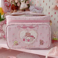 Thumbnail for Kawaii Anime Mikko Leather Multi-Layer Makeup Bag Portable Travel Large Capacity Storage Bag - ArtGalleryZen