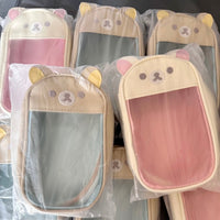 Thumbnail for Kawaii Bear Doll Clear Display Keychain Bag - Cute Photocard Holder - ArtGalleryZen