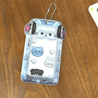 Thumbnail for Kawaii Bear House Photocard Holder Keychain Kpop Card Display Bag - ArtGalleryZen
