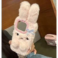 Thumbnail for Kawaii Bowknot Bunny Plush Furry iPhone Case - ArtGalleryZen