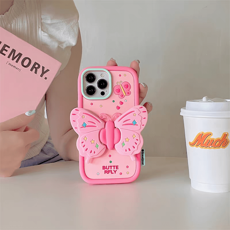 Kawaii Butterfly iPhone Case - ArtGalleryZen