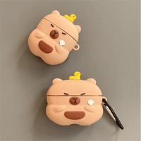 Thumbnail for Kawaii Capybara Duck Silicone AirPods Earphone Case - ArtGalleryZen